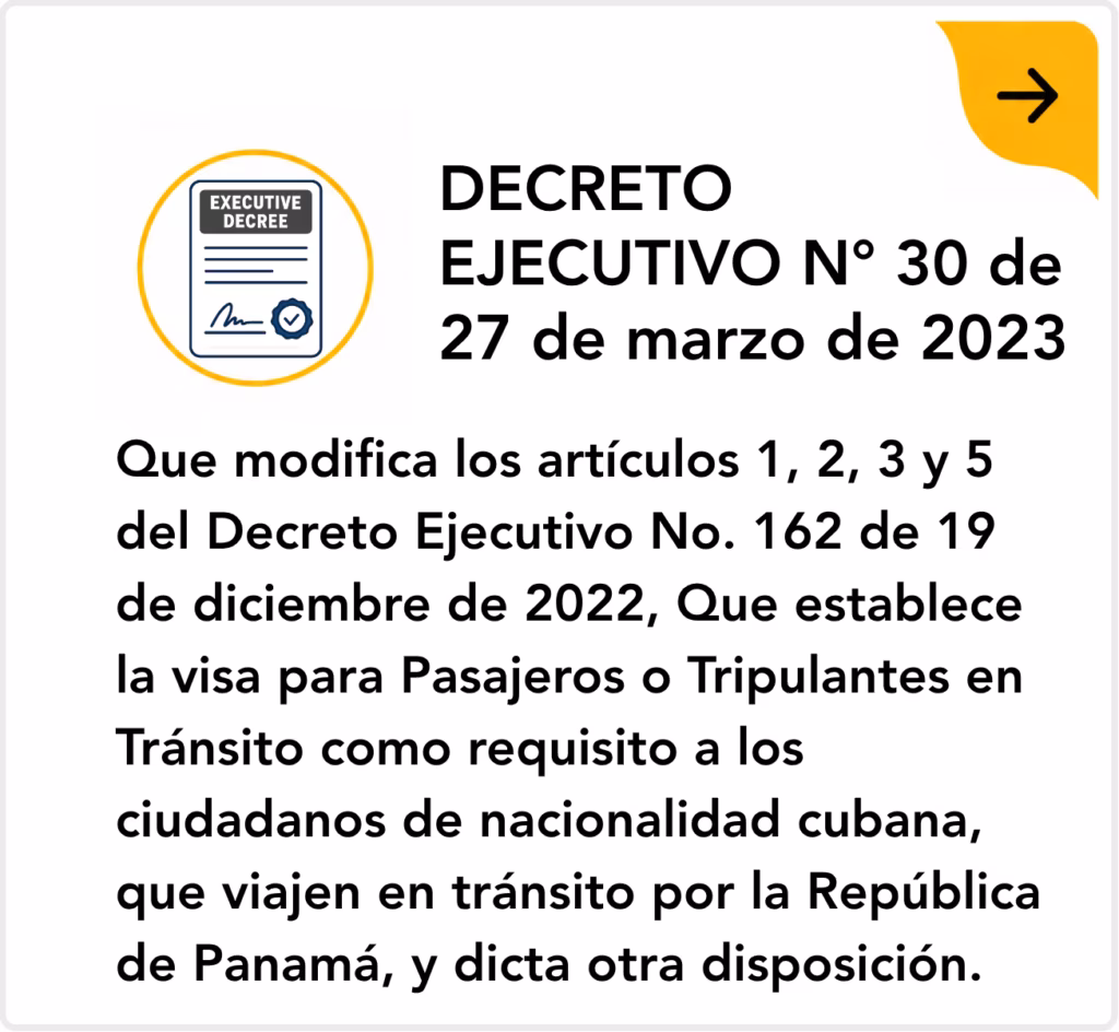 Decreto Ejecutivo No.  30 de 27 de marzo de 2023