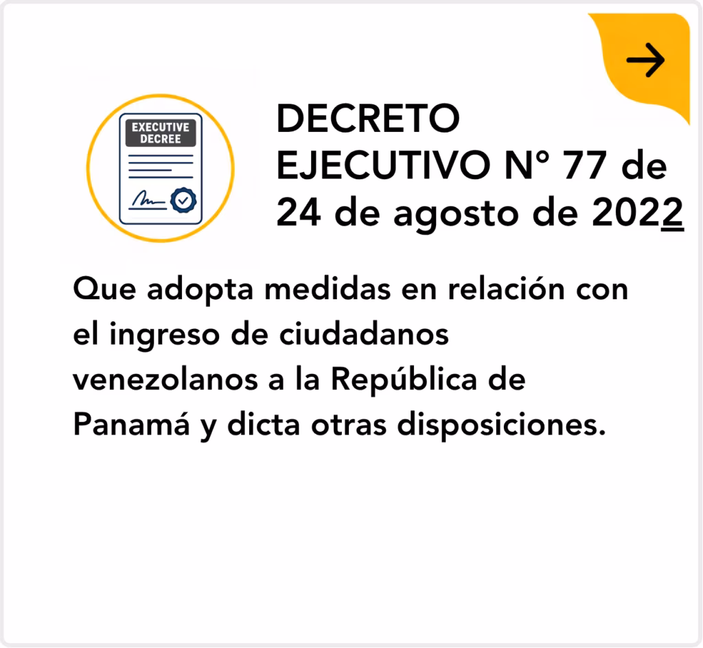 Decreto Ejecutivo No. 77 de 24 de agosto de 2022