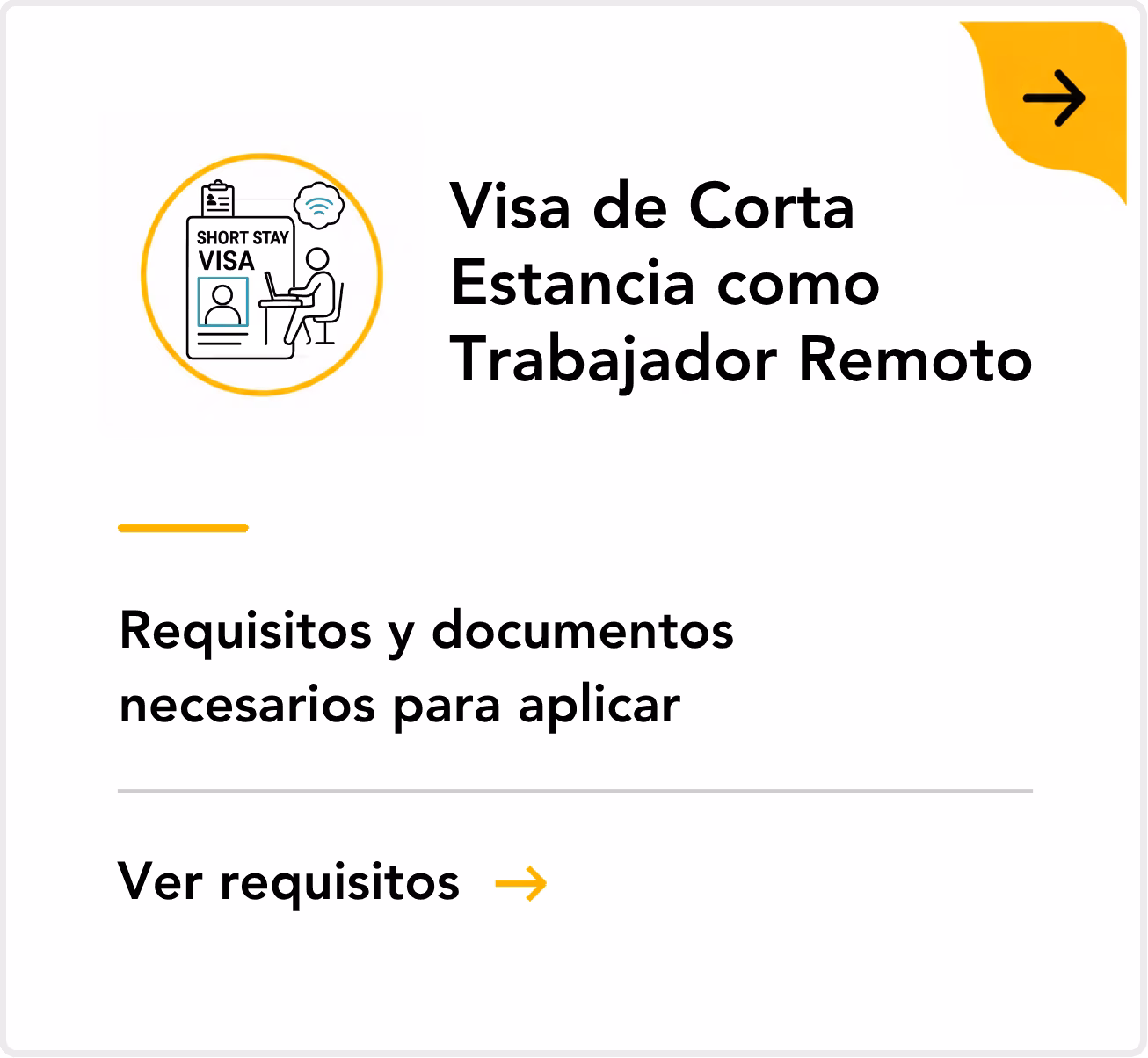 Visa de corta estancia para trabajador remoto