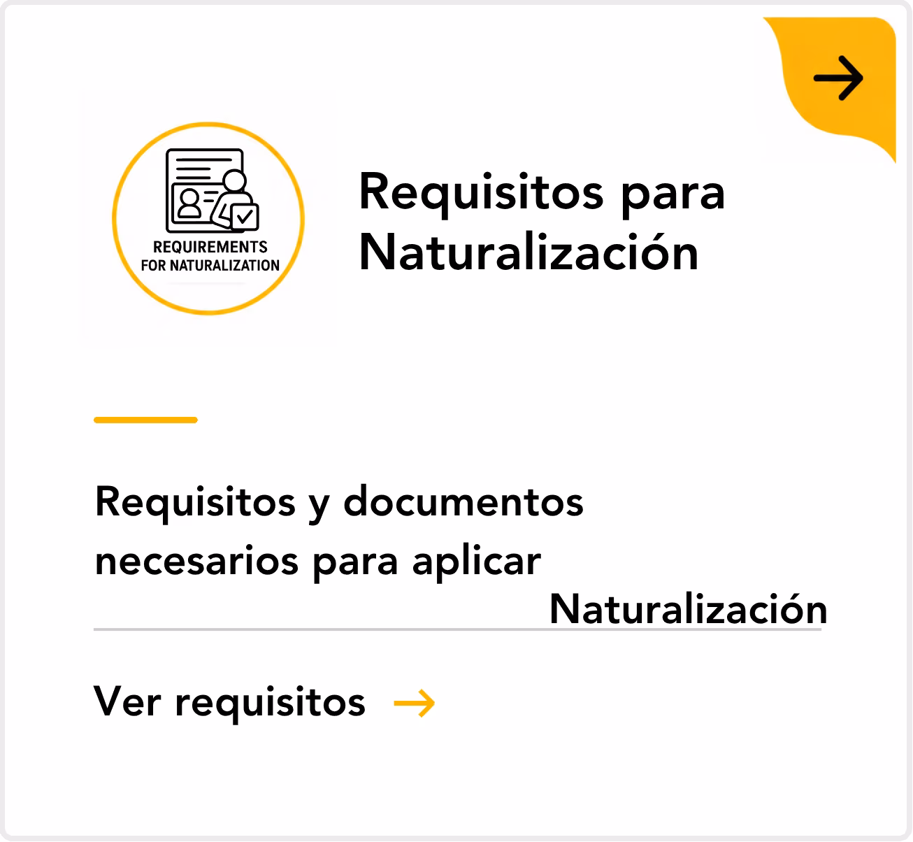 Requisitos para naturalización