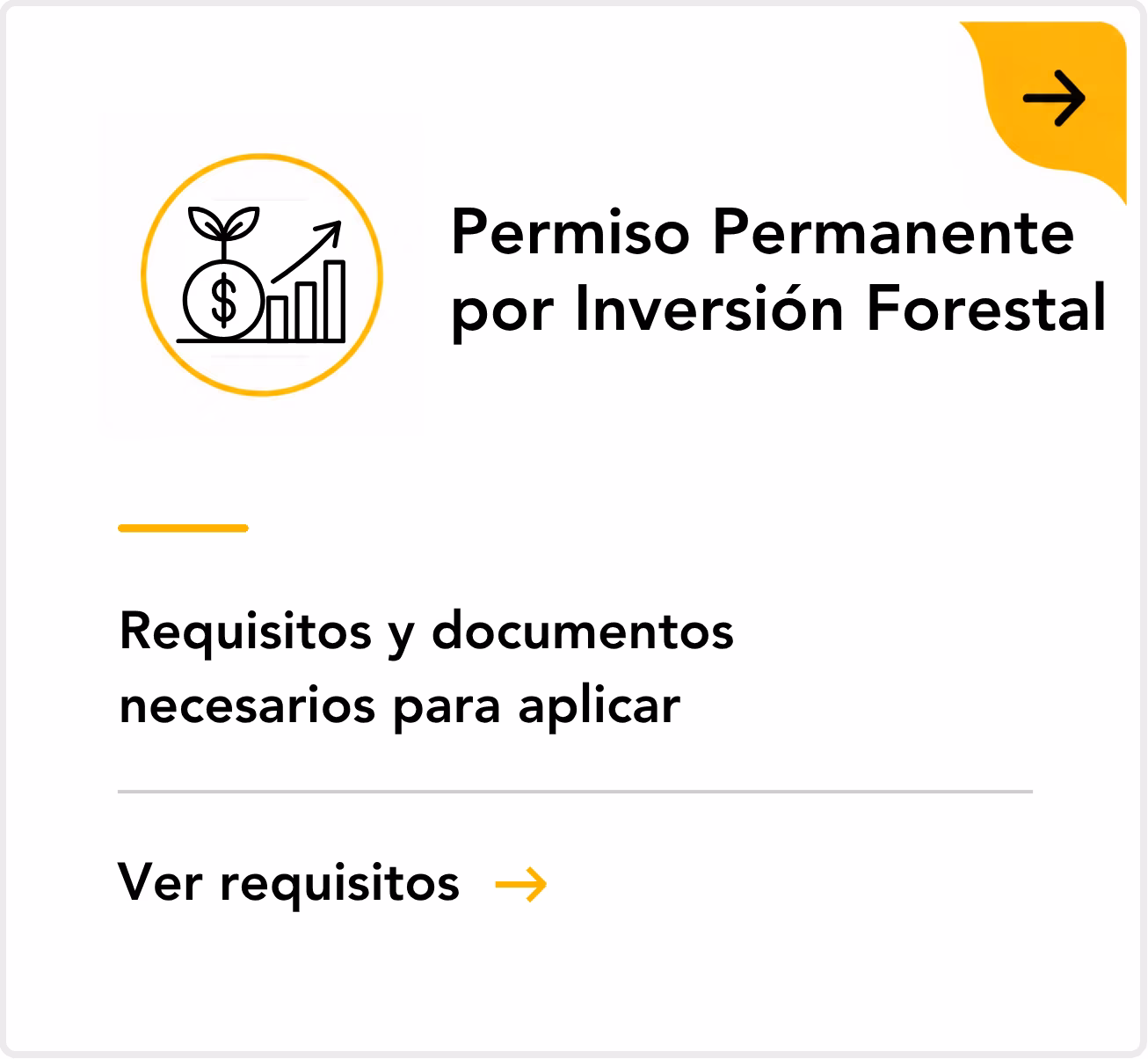 Permiso permanente por inversión forestal