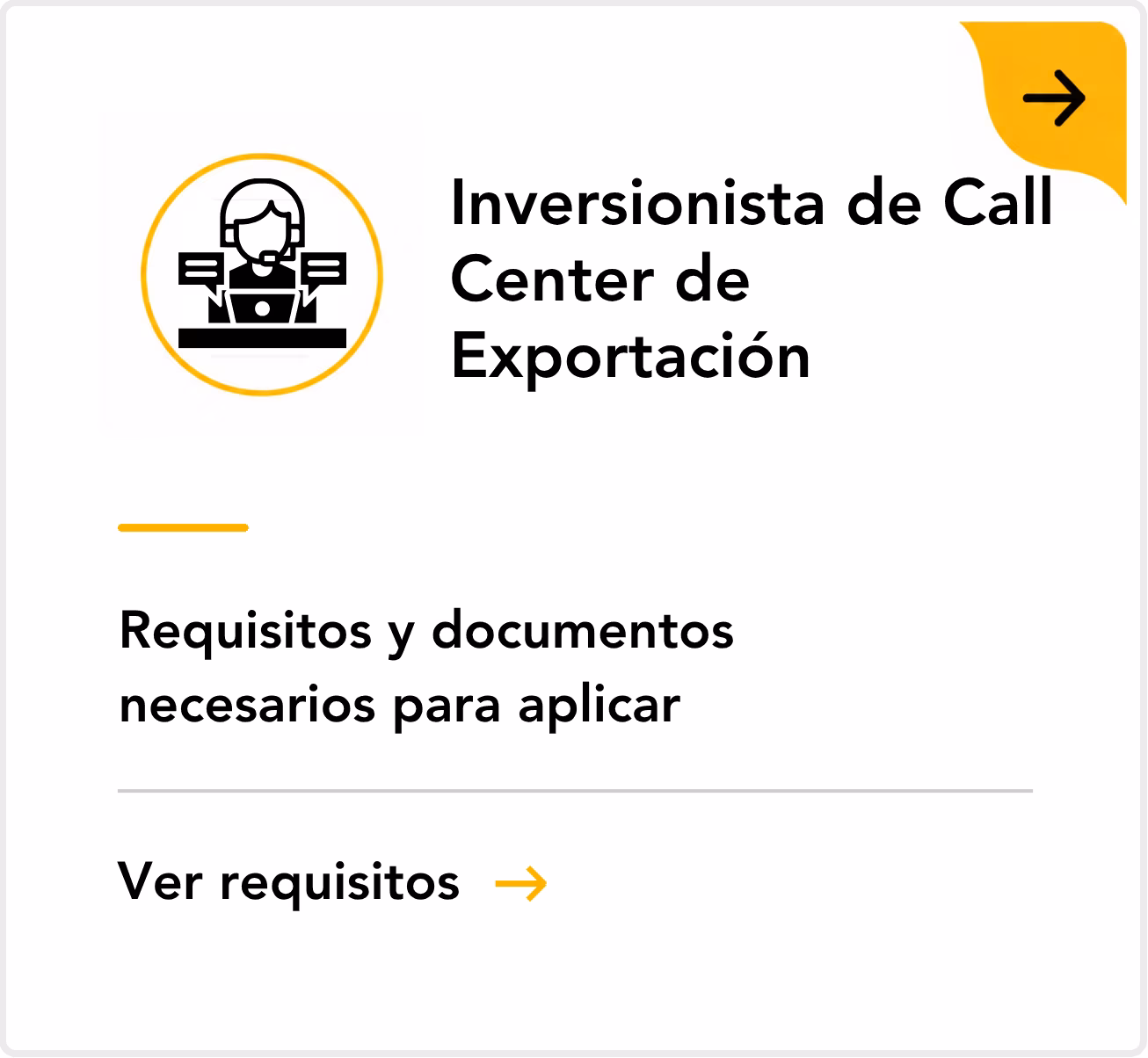 Inversionista de Call Center de Exportación