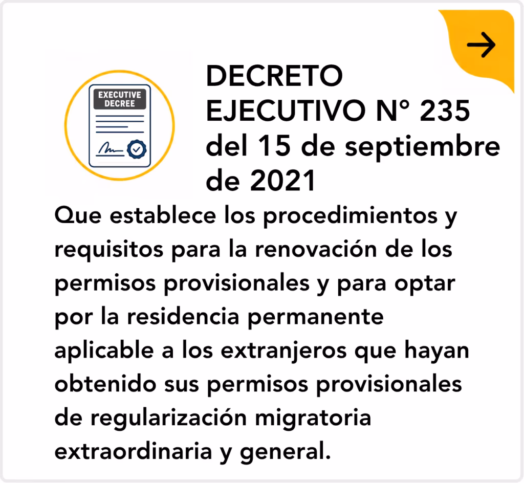 Decreto Ejecutivo No. 235 del 15 de septiembre de 2021