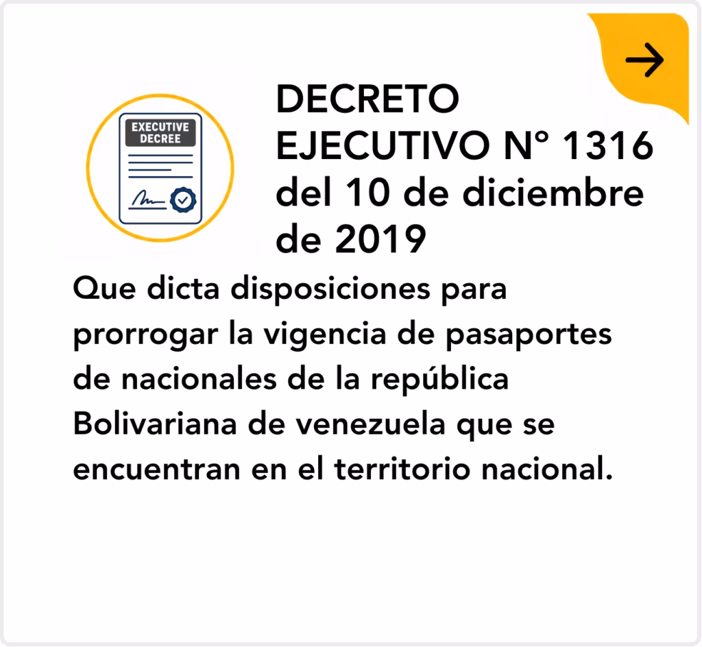 Decreto Ejecutivo Nº 1316